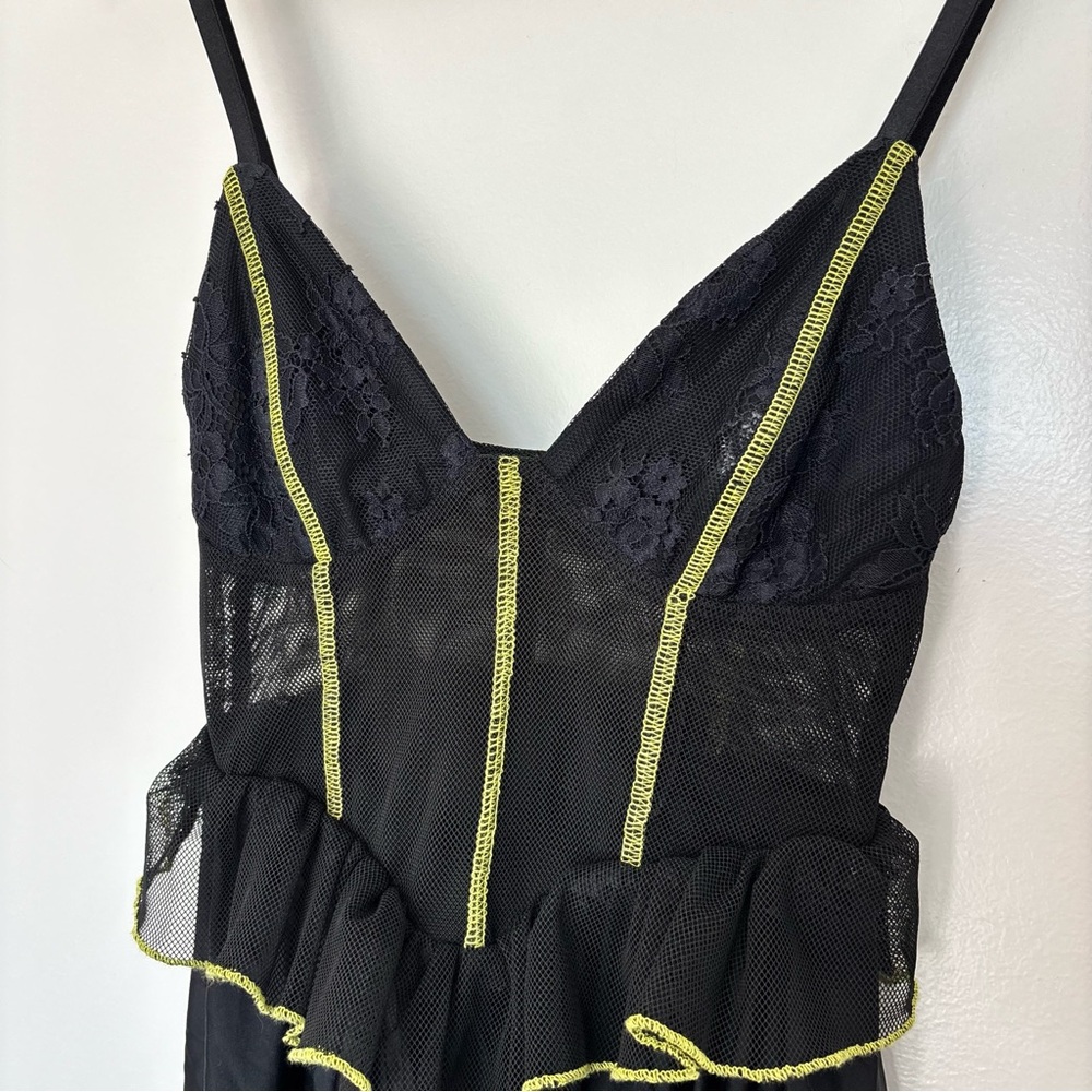 Revolve RBD Malerie Party Dress Mini Dress in Black and Yellow Lace Size XS - Picture 5 of 9